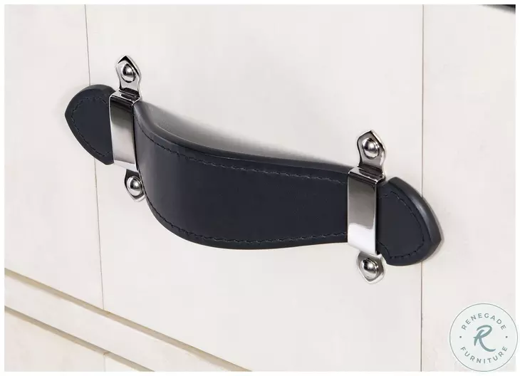 Hawkins Real Vellum And Black Leather Chest