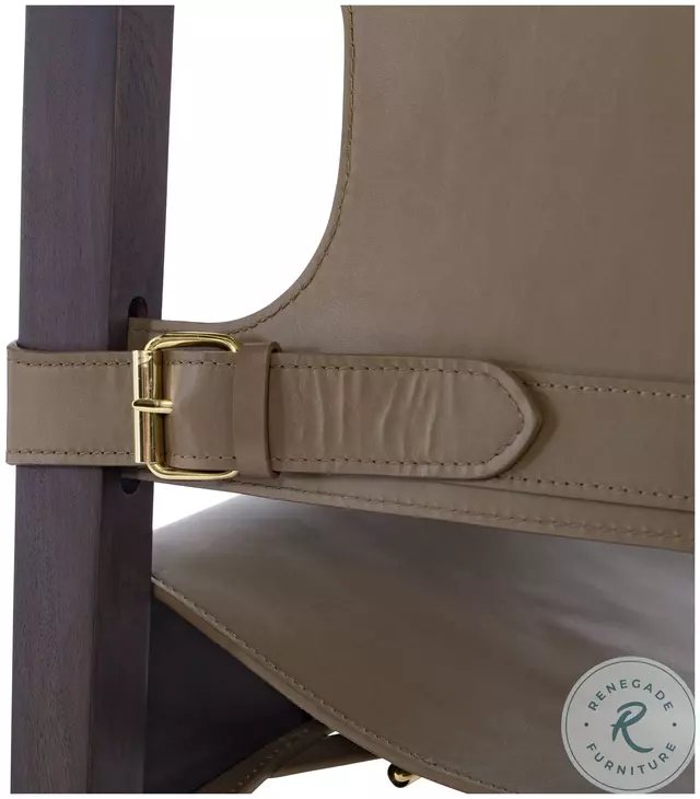 Milo Olive Leather Camp Chair
