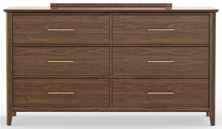 Nordhaven Nordic Walnut 6 Drawer Dresser
