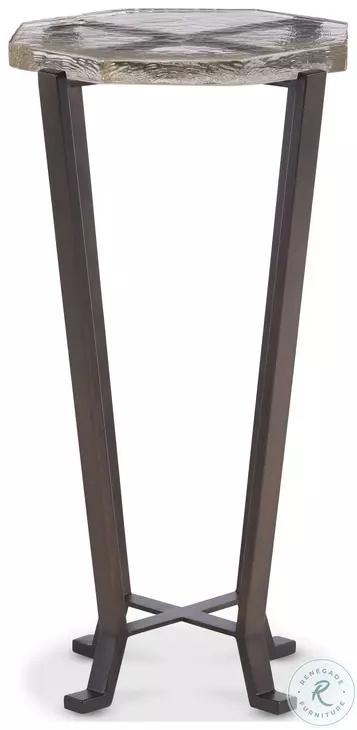 Dale Glass And Oiled Bronze Spot Table