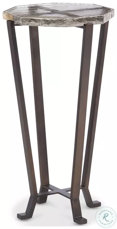 Dale Glass And Oiled Bronze Spot Table