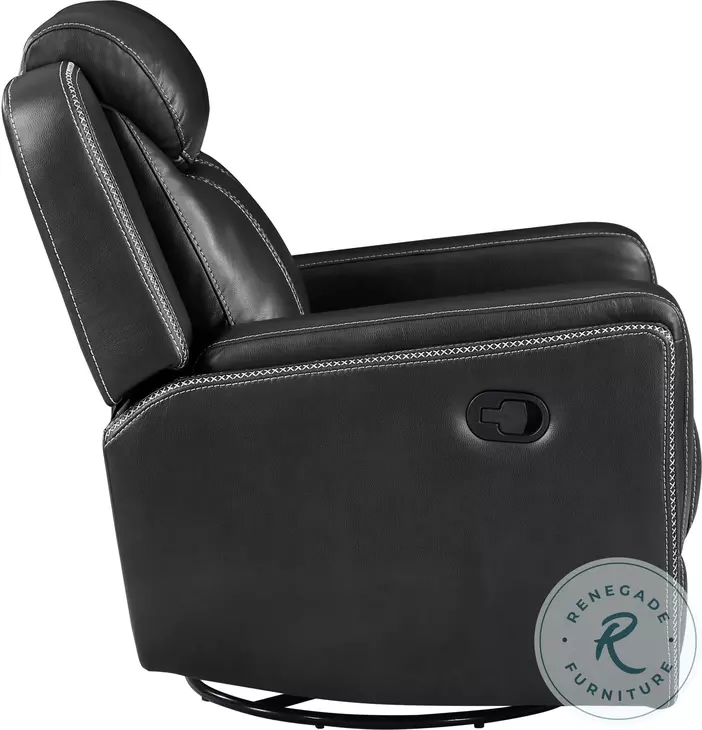 Littleton Black Double Reclining Living Room Set with Center Drop Down Cup Holders