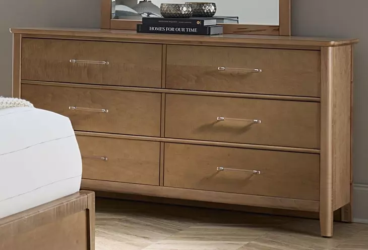 Nordhaven Clear Maple 6 Drawer Dresser
