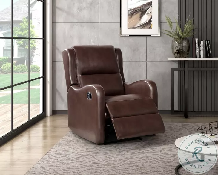 Durant Brown Faux Leather Recliner