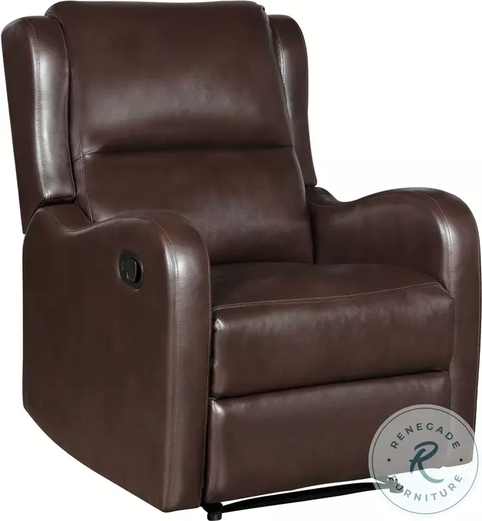 Durant Brown Faux Leather Recliner