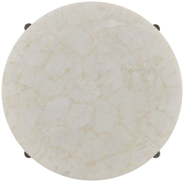 Maeve Cream and Gray Round Side Table