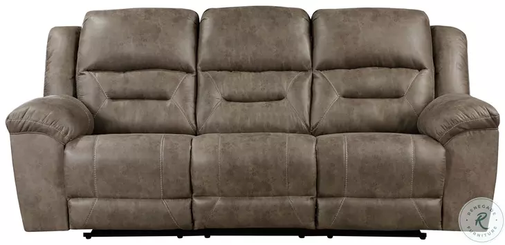 Hazen Brown Double Reclining Sofa