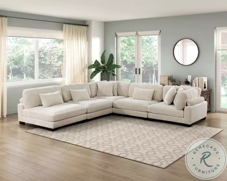 Traverse Beige 5 Piece Modular Sectional