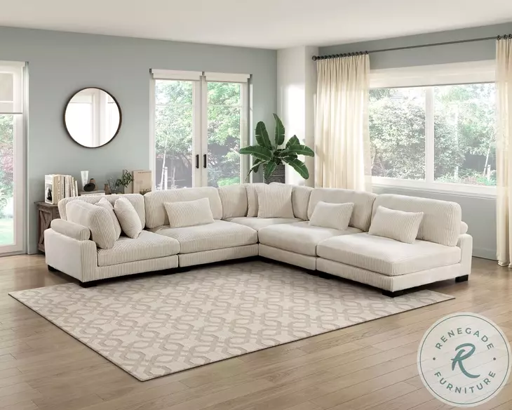 Traverse Beige 5 Piece Modular Sectional