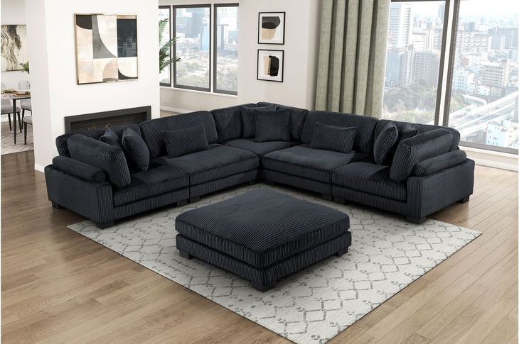Traverse Gray Ottoman