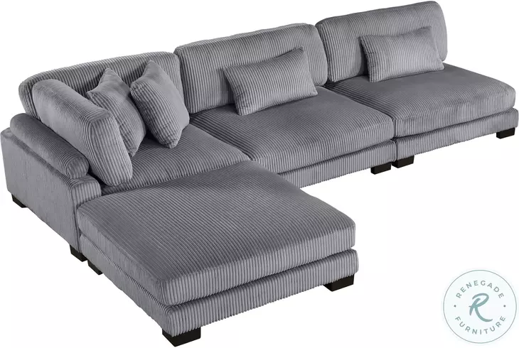 Traverse Gray 4 Piece Modular Sectional