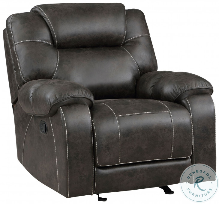 Gainesville Chocolate Glider Recliner From Homelegance Coleman Furniture