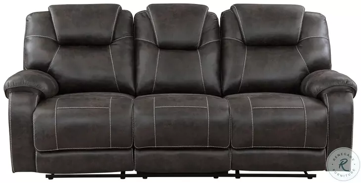 Gainesville Chocolate Double Reclining Sofa