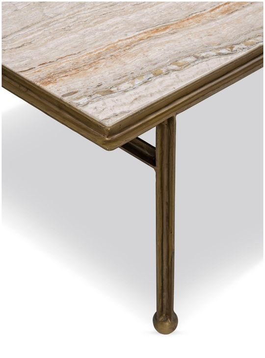 Axel Beige and Brown Rectangular Cocktail Table