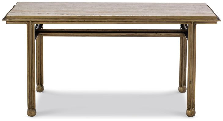 Axel Beige and Brown Rectangular Cocktail Table
