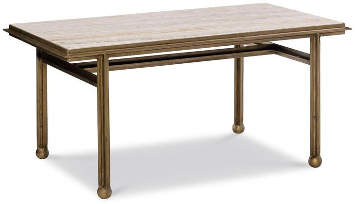 Axel Beige and Brown Rectangular Cocktail Table