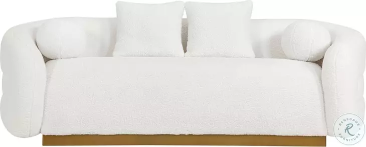 Novella White 93" Sofa