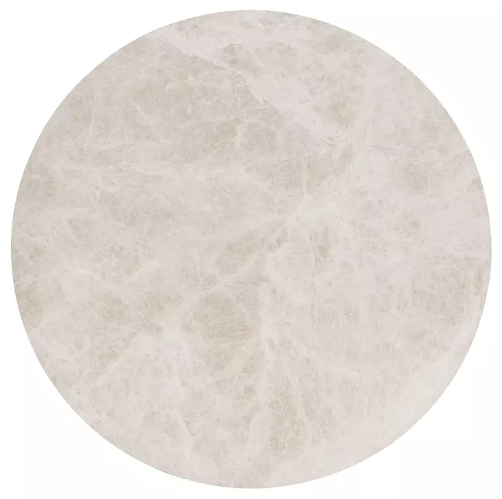 Belvedere Beige and Gray 44" Round Stone Top Center Table