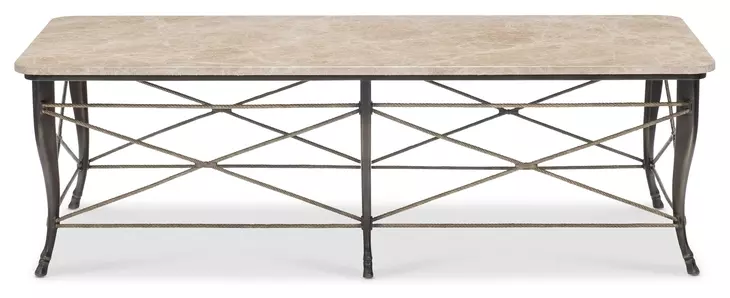 Belvedere Beige and Gray Rectangular Cocktail Table