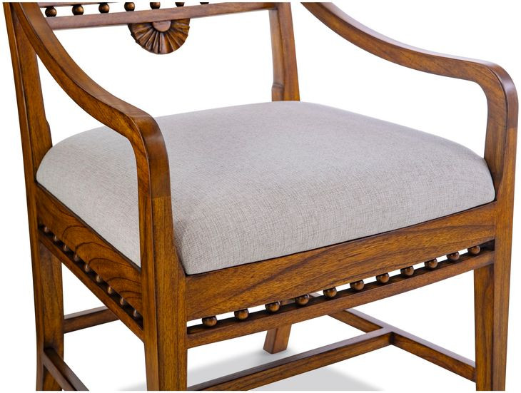 Dahlia Gray Upholstered Arm Chair