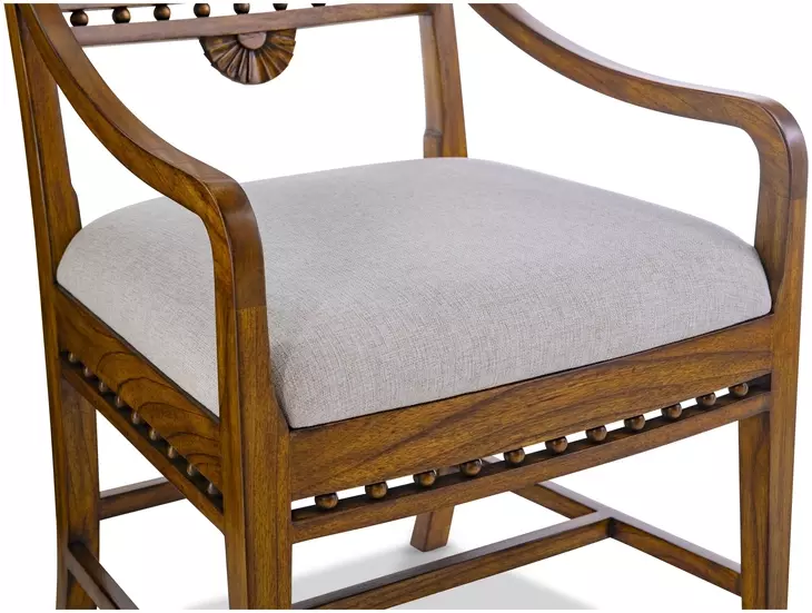 Dahlia Gray Upholstered Arm Chair