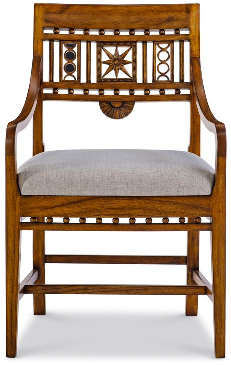 Dahlia Gray Upholstered Arm Chair