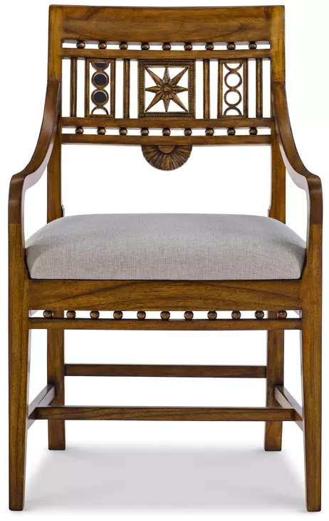 Dahlia Gray Upholstered Arm Chair