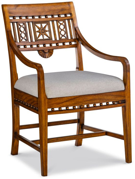 Dahlia Gray Upholstered Arm Chair