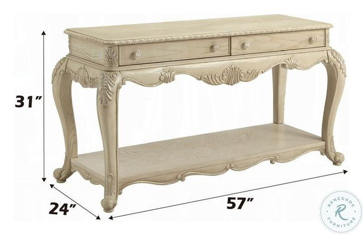 Ragenardus Antique White Rectangular Occassional Table Set