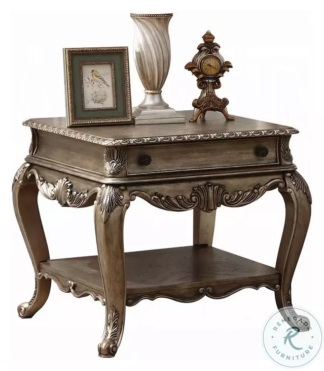 Ragenardus Vintage Oak Rectangular End Table