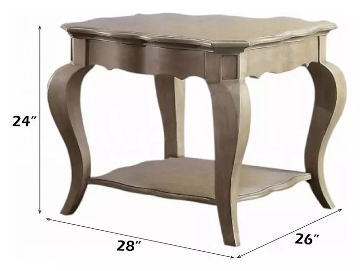 Chelmsford Antique Taupe Rectangular End Table