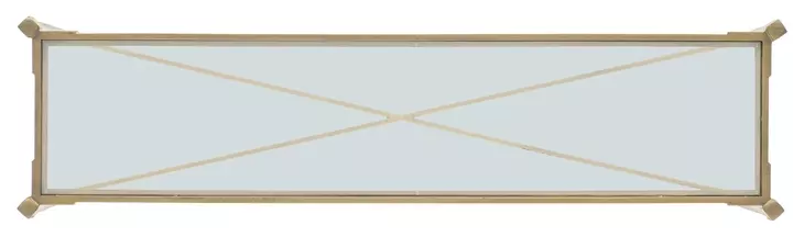 Iron Transparent and Gold Rectangular Occasional Table Set