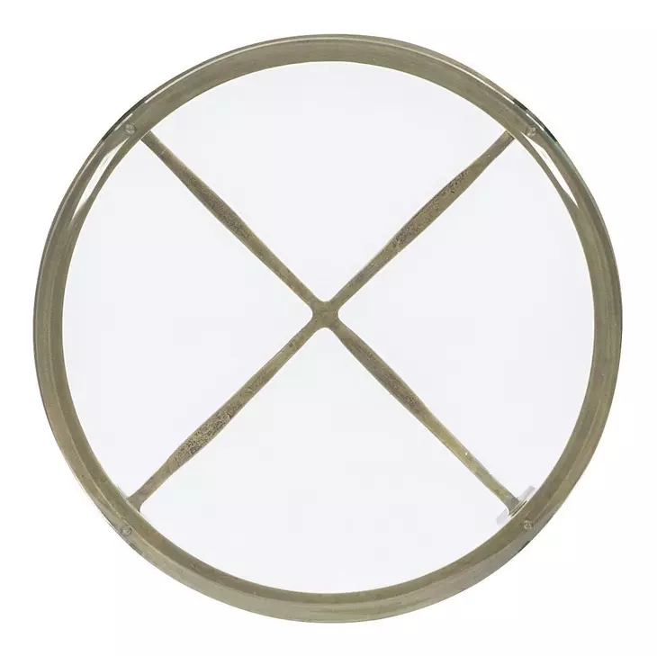 Kensington Transparent and Gold Round Occasional Table Set