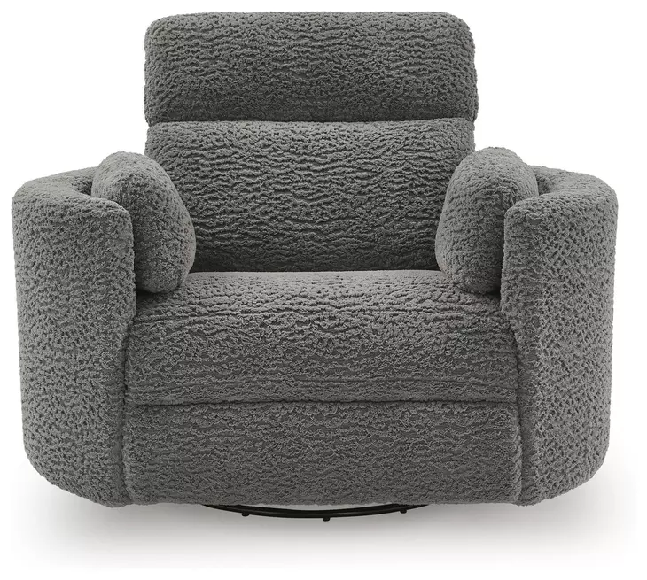 Moonrae Lead Swivel Glider Rocker Power Recliner with USB Charging and Pillows