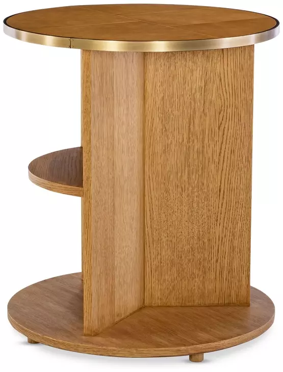 Hunter Brown Round Side Table