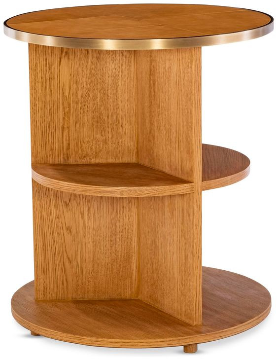 Hunter Brown Round Side Table