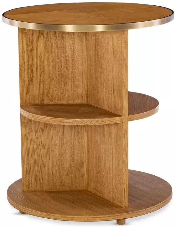 Hunter Brown Round Side Table