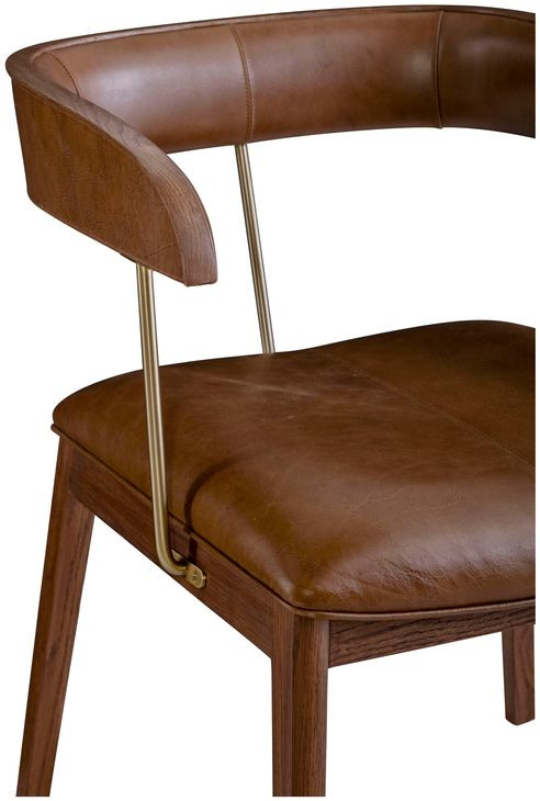 Nina Brown Leather Upholstered Dining Chair