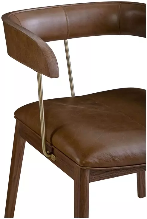 Nina Brown Leather Upholstered Dining Chair