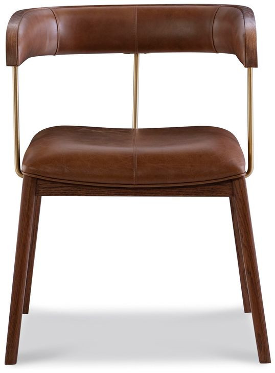 Nina Brown Leather Upholstered Dining Chair