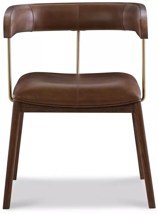Nina Brown Leather Upholstered Dining Chair