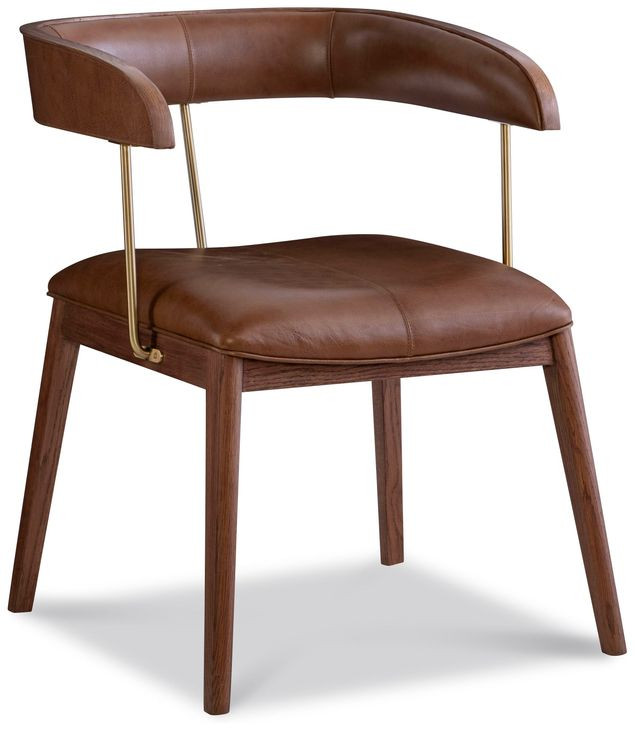 Nina Brown Leather Upholstered Dining Chair