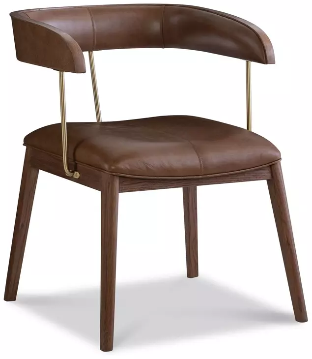 Nina Brown Leather Upholstered Dining Chair