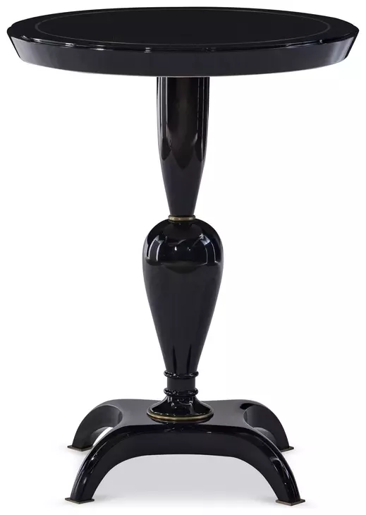 Watkins Black Round Side Table