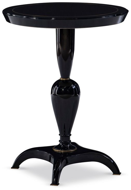 Watkins Black Round Side Table