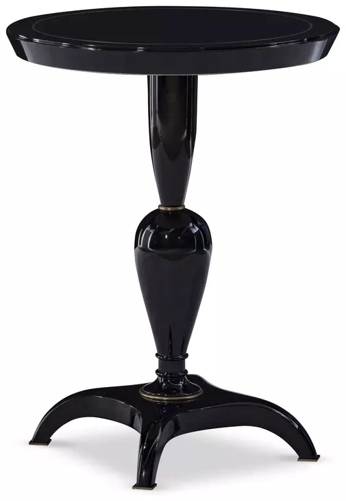 Watkins Black Round Side Table