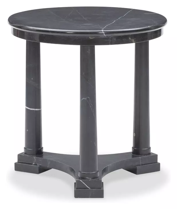 Neoclassic Black Round Side Table