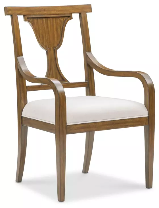 Heppleford White Upholstered Arm Chair
