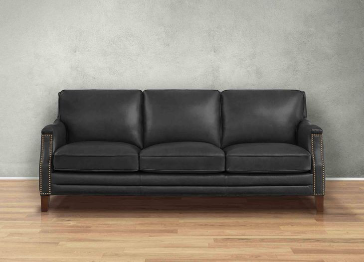 Camden Black Leather Living Room Set