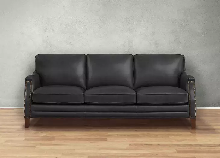 Camden Black Leather Living Room Set